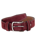 Luxury Double Ply Suede Leather Belt B 32 - Thumbnail