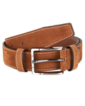 Luxury Double Ply Suede Leather Belt B 33 - Thumbnail