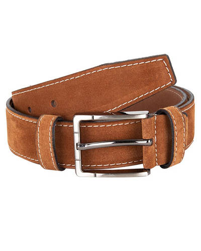 MAKROM - Luxury Double Ply Suede Leather Belt B 33 (Thumbnail - )