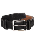 Luxury Double Ply Suede Leather Belt B 33 - Thumbnail