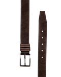 Luxury Double Ply Suede Leather Belt B 34 - Thumbnail