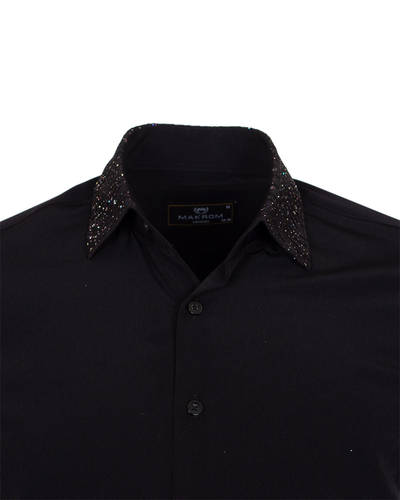 MAKROM - Luxury Fashion Mens Shirt with Shiny Details SL 6984 (1)