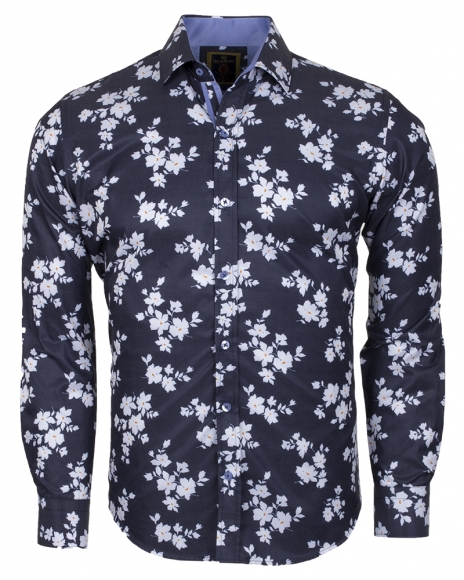 Luxury Floral Printed Long Sleeved Mens Shirt SL 6236