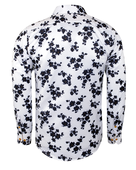 Luxury Floral Printed Long Sleeved Mens Shirt SL 6236