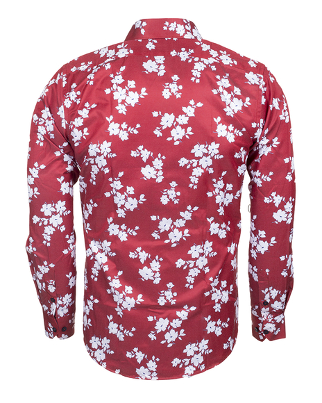 Luxury Floral Printed Long Sleeved Mens Shirt SL 6236