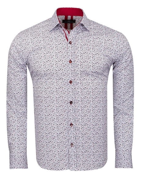 Luxury Floral Printed Long Sleeved Mens Shirt SL 6811