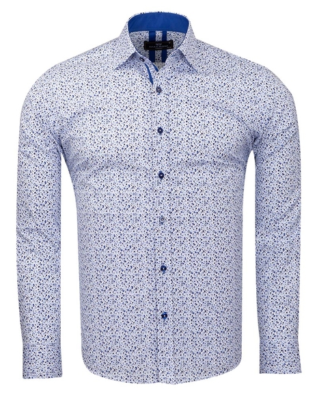 Luxury Floral Printed Long Sleeved Mens Shirt SL 6811