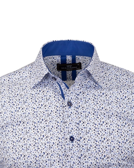 Luxury Floral Printed Long Sleeved Mens Shirt SL 6811