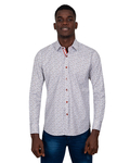 Luxury Floral Printed Long Sleeved Mens Shirt SL 6811 - Thumbnail