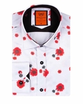 Luxury Floral Printed MAKROM Mens Shirt SL 6577 - Thumbnail