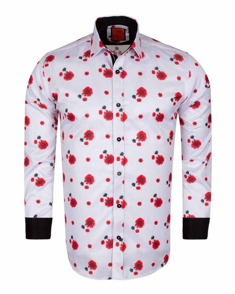 Luxury Floral Printed MAKROM Mens Shirt SL 6577