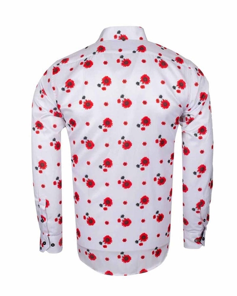 Luxury Floral Printed MAKROM Mens Shirt SL 6577