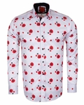 Luxury Floral Printed MAKROM Mens Shirt SL 6577 - Thumbnail