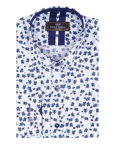 Luxury Floral Printed Mens Shirt with Details SL 7063