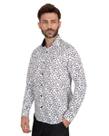 Luxury Floral Printed Mens Shirt with Details SL 7063 - Thumbnail