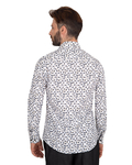 Luxury Floral Printed Mens Shirt with Details SL 7063 - Thumbnail