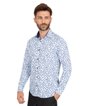 Luxury Floral Printed Mens Shirt with Details SL 7063 - Thumbnail