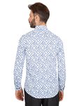 Luxury Floral Printed Mens Shirt with Details SL 7063 - Thumbnail