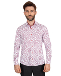 Luxury Floral Printed Mens Shirt with Details SL 7063 - Thumbnail