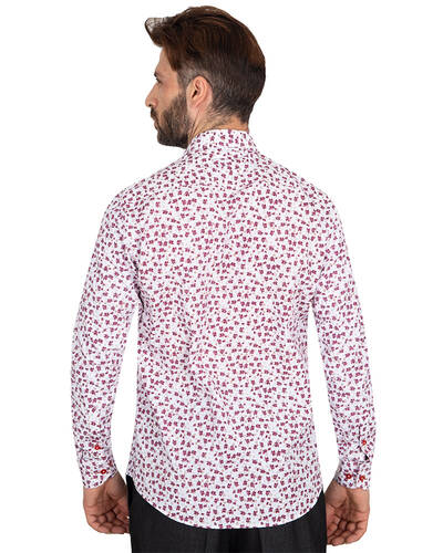 Luxury Floral Printed Mens Shirt with Details SL 7063