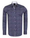 Luxury Floral Printed Pure Cotton Mens Shirt SL 6885 - Thumbnail