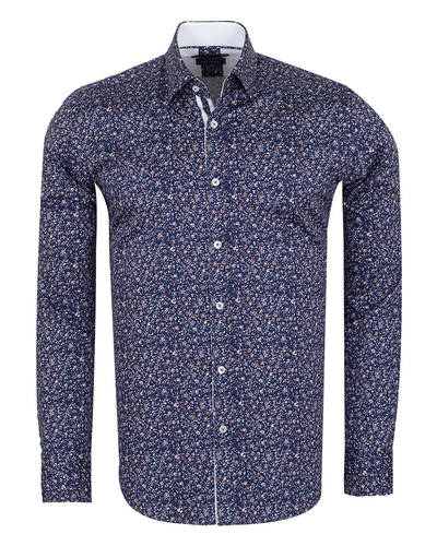 Luxury Floral Printed Pure Cotton Mens Shirt SL 6885