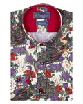 Luxury Floral Printed Pure Cotton Mens Shirt SL 6919 - Thumbnail