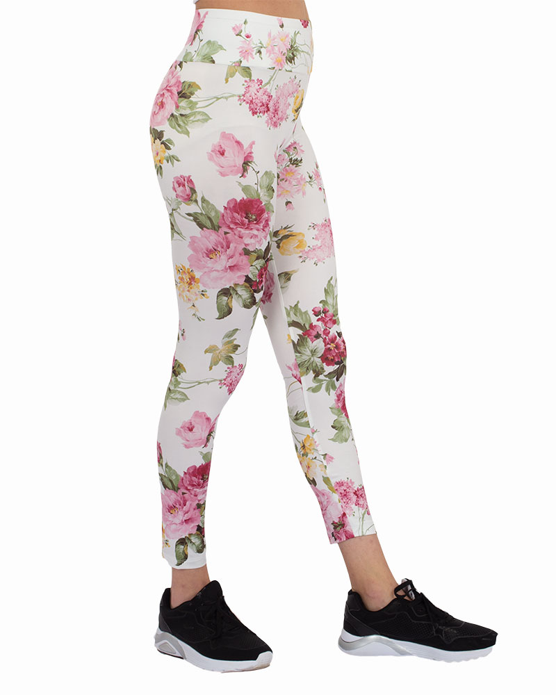 Luxury Flower Printed High Waist Leggings TY 002 Makrom