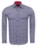 Luxury Flowers Printed Long Sleeved Mens Shirt SL 6807 - Thumbnail