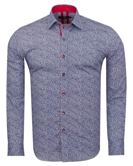 Luxury Flowers Printed Long Sleeved Mens Shirt SL 6807