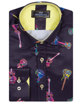 Luxury Guitars Printed Mens Shirt SL 6924 - Thumbnail