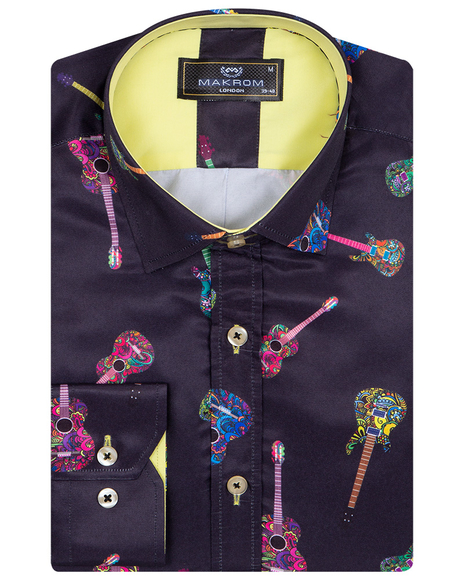 Luxury Guitars Printed Mens Shirt SL 6924