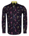 Luxury Guitars Printed Mens Shirt SL 6924 - Thumbnail