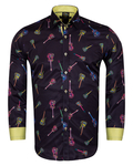 Luxury Guitars Printed Mens Shirt SL 6924 - Thumbnail