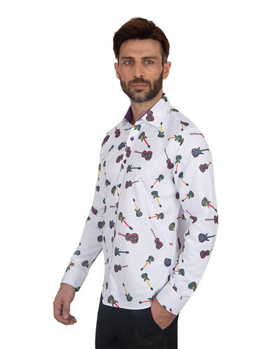 MAKROM - Luxury Guitars Printed Mens Shirt SL 6924