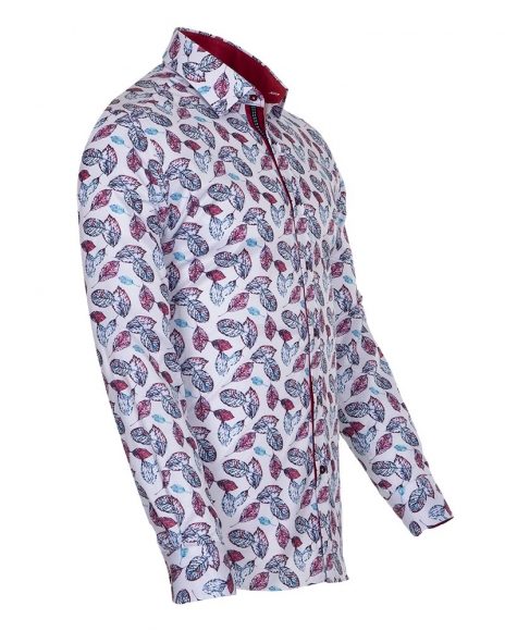 Luxury Leafs Printed Long Sleeved Mens Shirt SL 6693