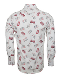 Luxury London Places Printed Long Sleeved Mens Shirt SL 5730 - Thumbnail