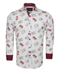 Luxury London Places Printed Long Sleeved Mens Shirt SL 5730 - Thumbnail