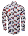 Luxury London Places Printed Long Sleeved Mens Shirt SL 5730 - Thumbnail