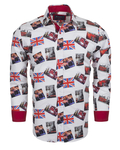 Luxury London Places Printed Long Sleeved Mens Shirt SL 5730 - Thumbnail