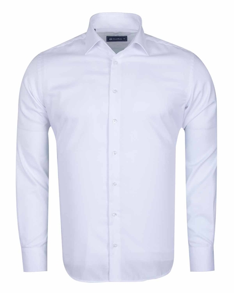 Oscar Banks - Luxury Long Sleeved Classical Cotton Mens Shirt SL 6418 (Thumbnail - )