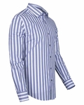 Luxury Long Sleeved Cotton Striped Shirt 5405 - Thumbnail