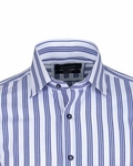 Luxury Long Sleeved Cotton Striped Shirt 5405 - Thumbnail