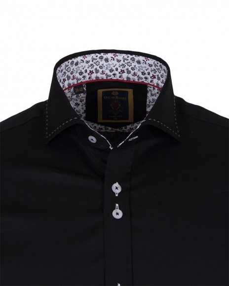 Luxury Long Sleeved Mens Shirt With Collar Contrast SL 6556