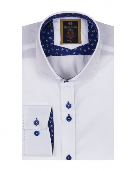 Luxury Long Sleeved Mens Shirt With Collar Contrast SL 6556