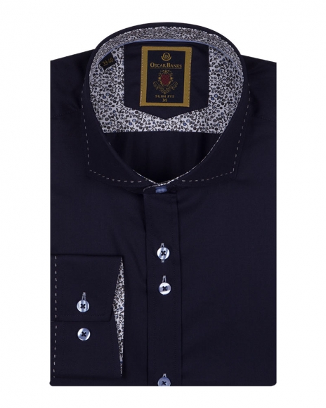 Luxury Long Sleeved Mens Shirt With Collar Contrast SL 6556