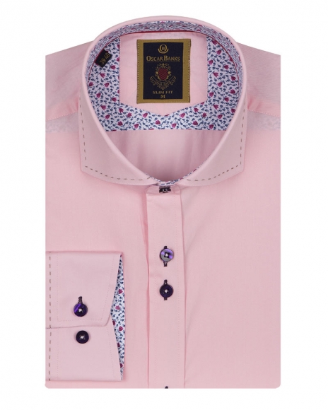 Luxury Long Sleeved Mens Shirt With Collar Contrast SL 6556