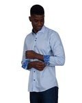 Luxury Long Sleeved Mens Shirt With Collar Contrast SL 7027 - Thumbnail