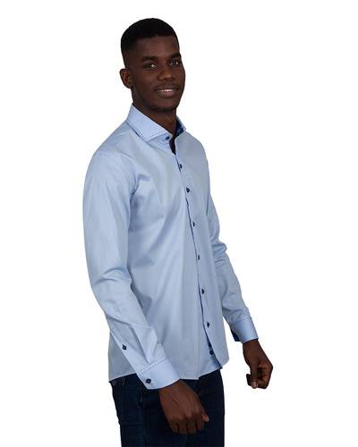 Luxury Long Sleeved Mens Shirt With Collar Contrast SL 7027