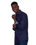 Luxury Long Sleeved Mens Shirt With Collar Contrast SL 7027 - Thumbnail